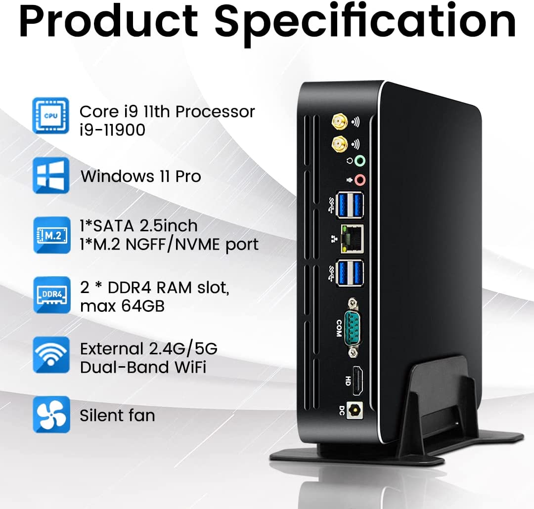 Pc Gaming I7 - Partaker 11th Gen Intel Mini PC