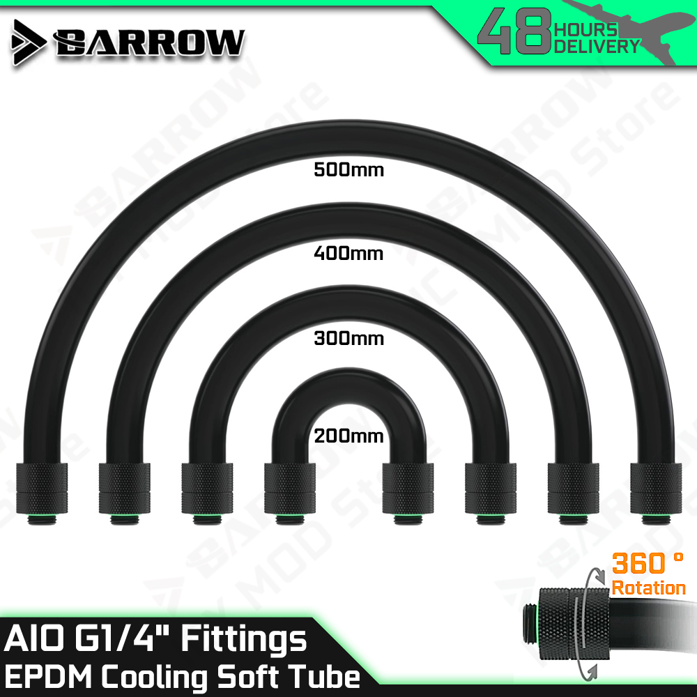 Pc Gaming Liquid Cooling - Barrow AIO EPDM Soft Tube G1/4