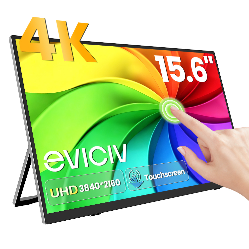 Pc Gaming Video - EVICIV 4K Portable Monitor 10-Point Touch