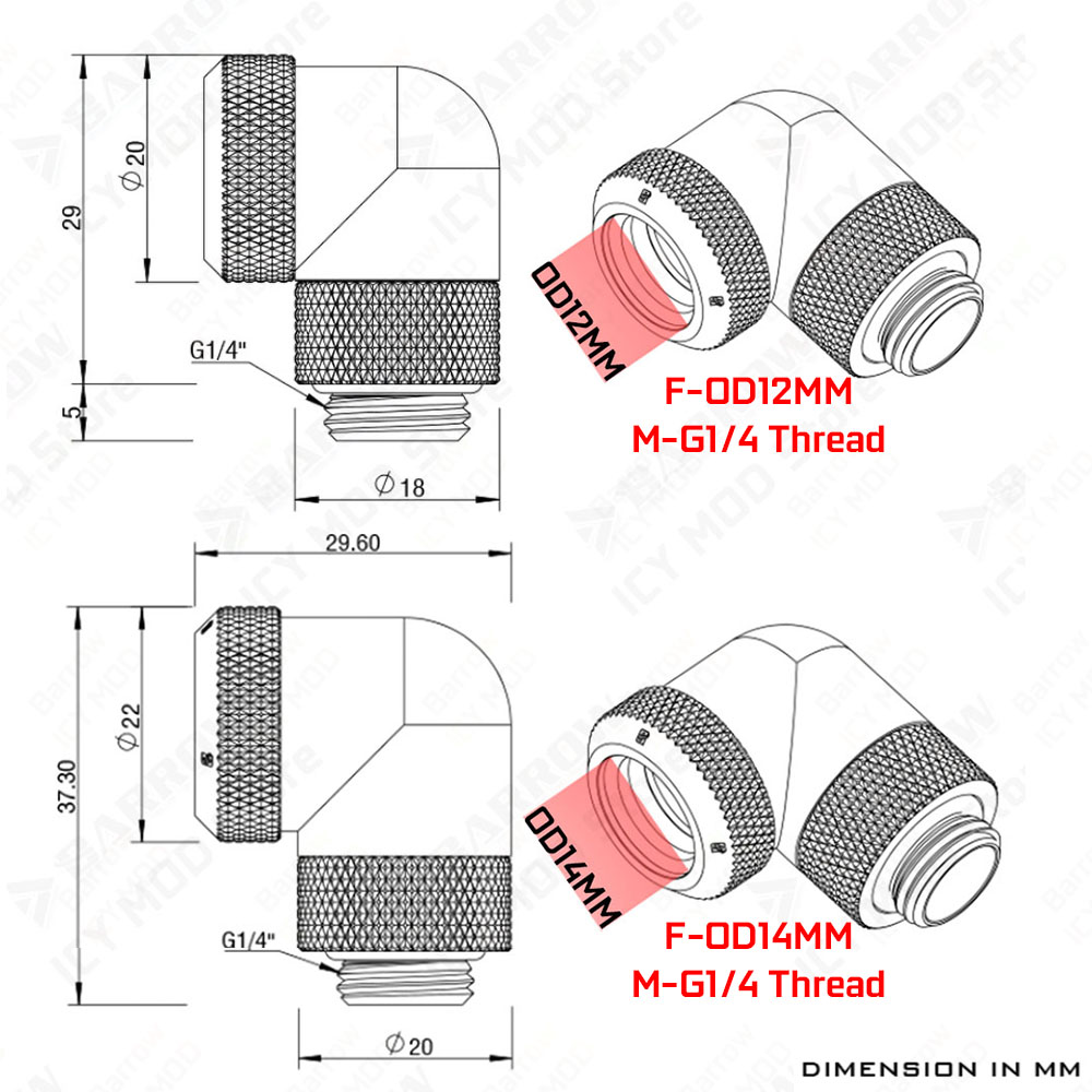 Water Cooling Fittings Barrow  - огляд і ціна Pc Gaming Liquid Cooling