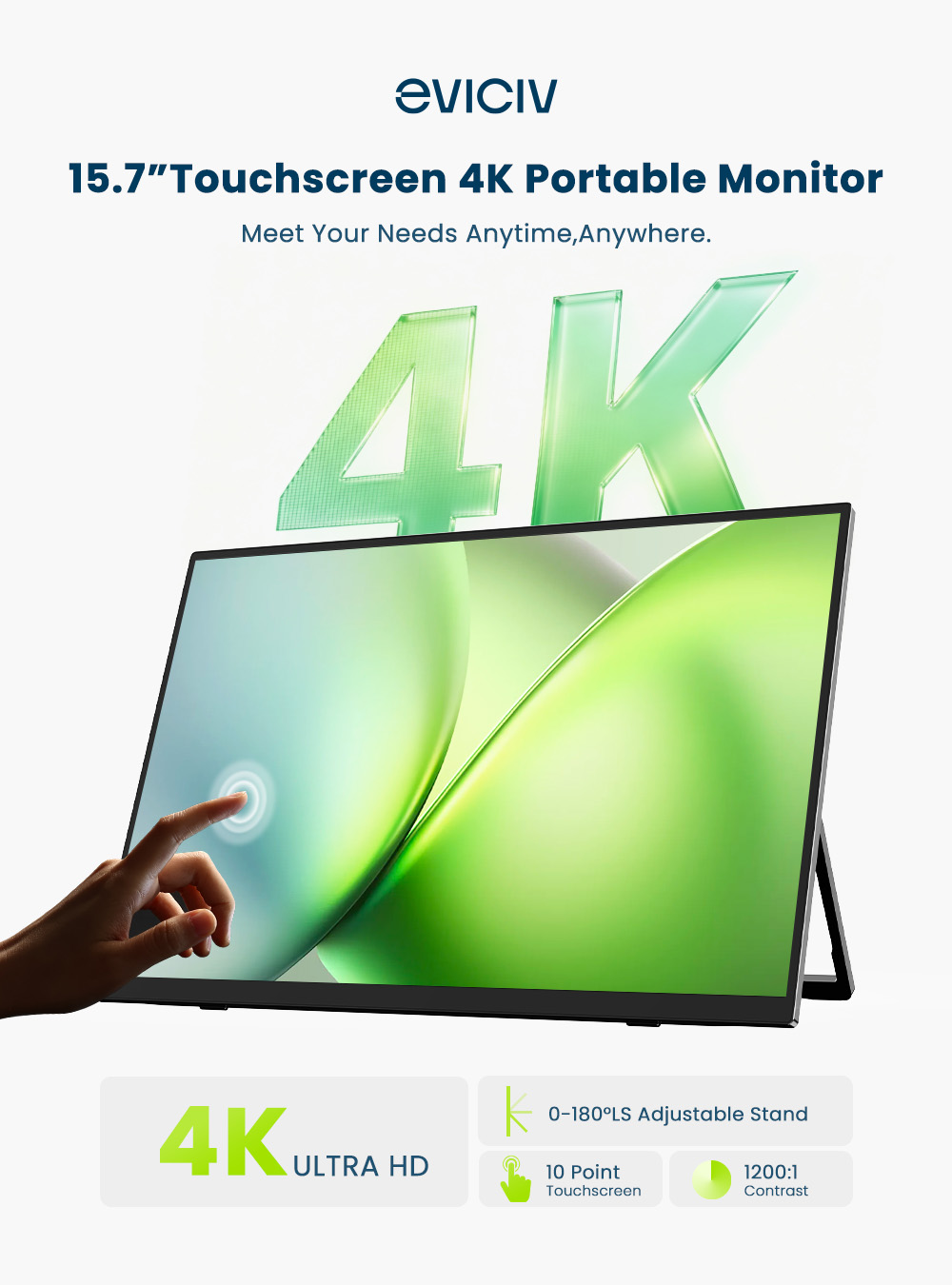 EVICIV 4K Portable Monitor 10- - огляд і ціна Pc Gaming Video