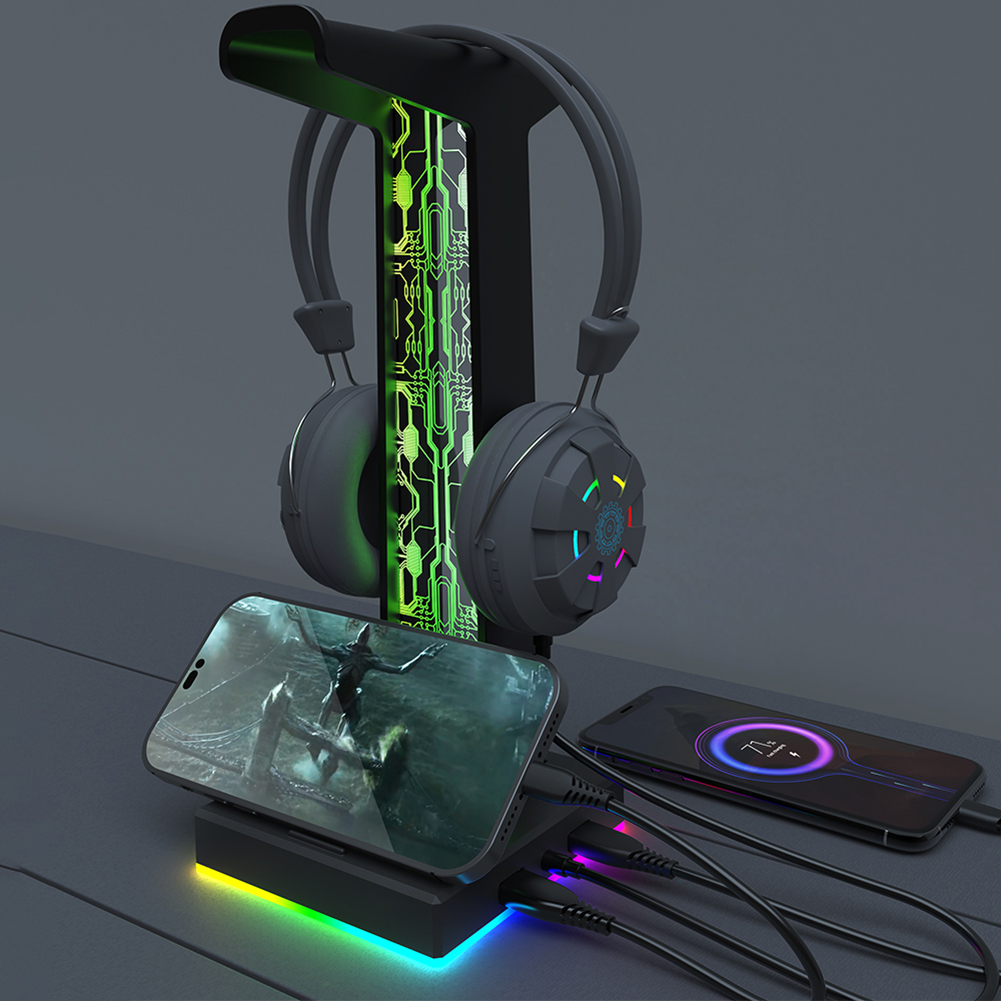 RGB Gaming Headphone Stand Dua - огляд і ціна Pc Gaming Lounge